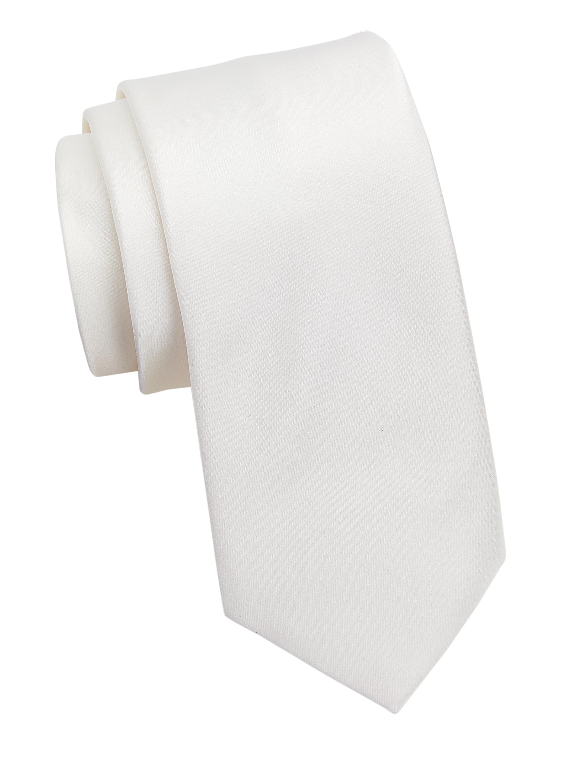 Emporio Armani Men's Silk Neck Tie - White