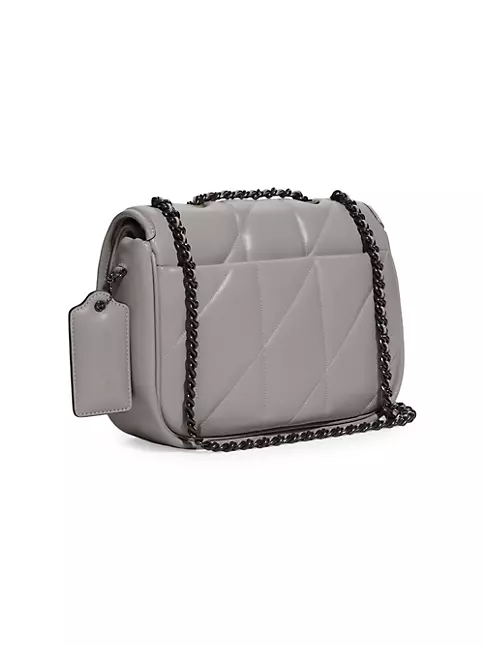 Marc Jacobs Pillow Small Grey Quilted Leather Shoulder Crossbody