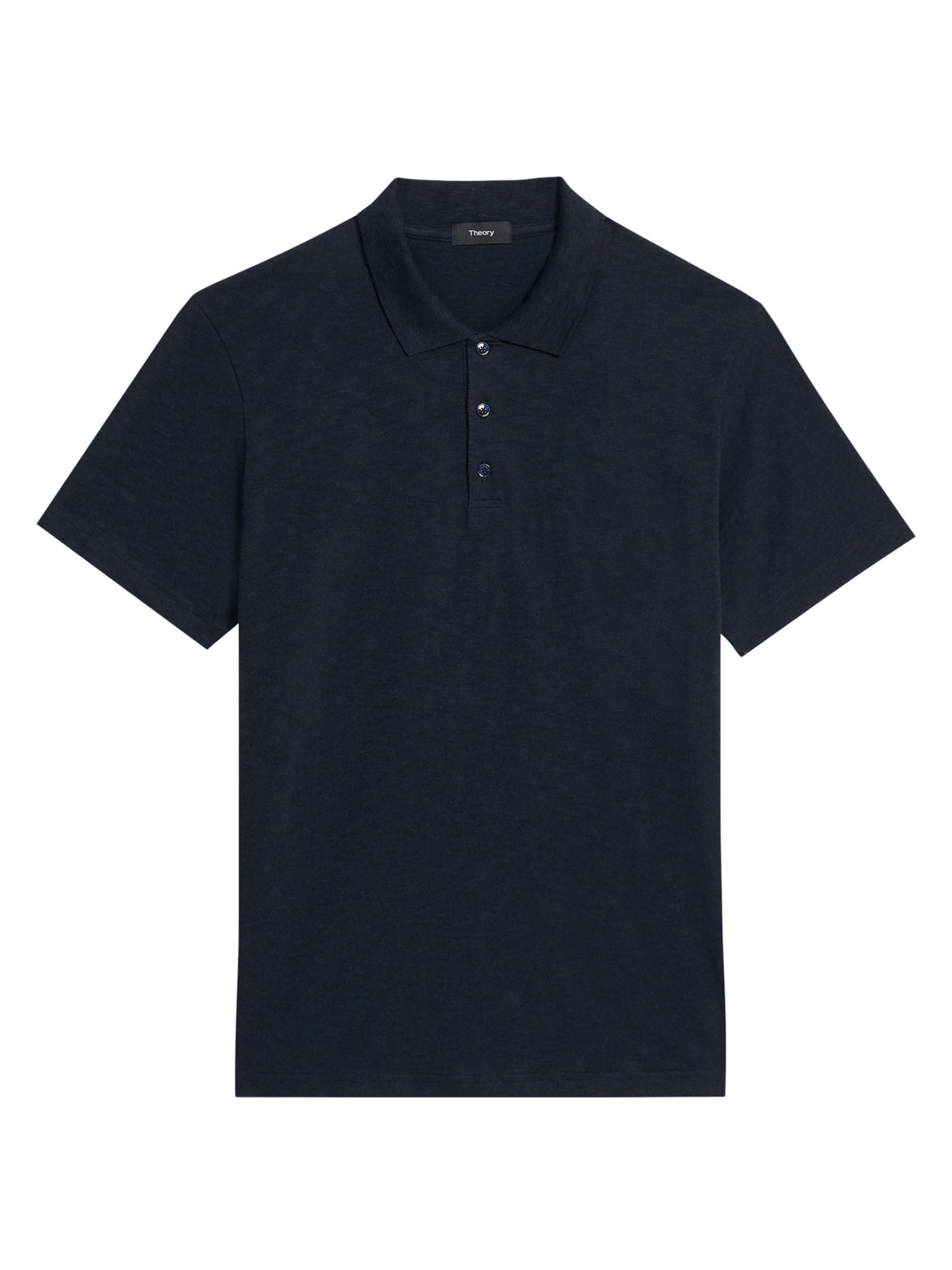 Theory Men's Bron Cotton Polo Shirt - Eclipse