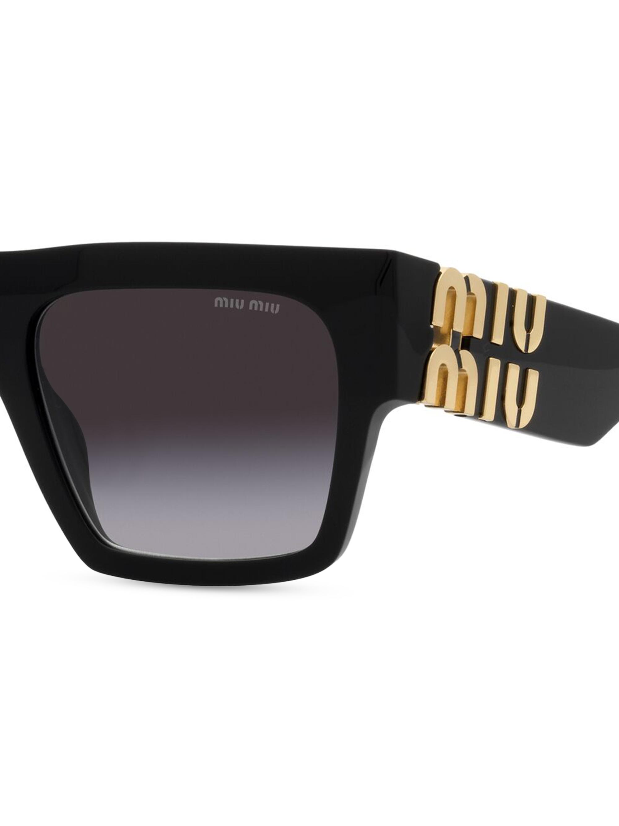 MIUMIU Miu Miu MU A55S Steel Square Sunglasses | Neiman Marcus