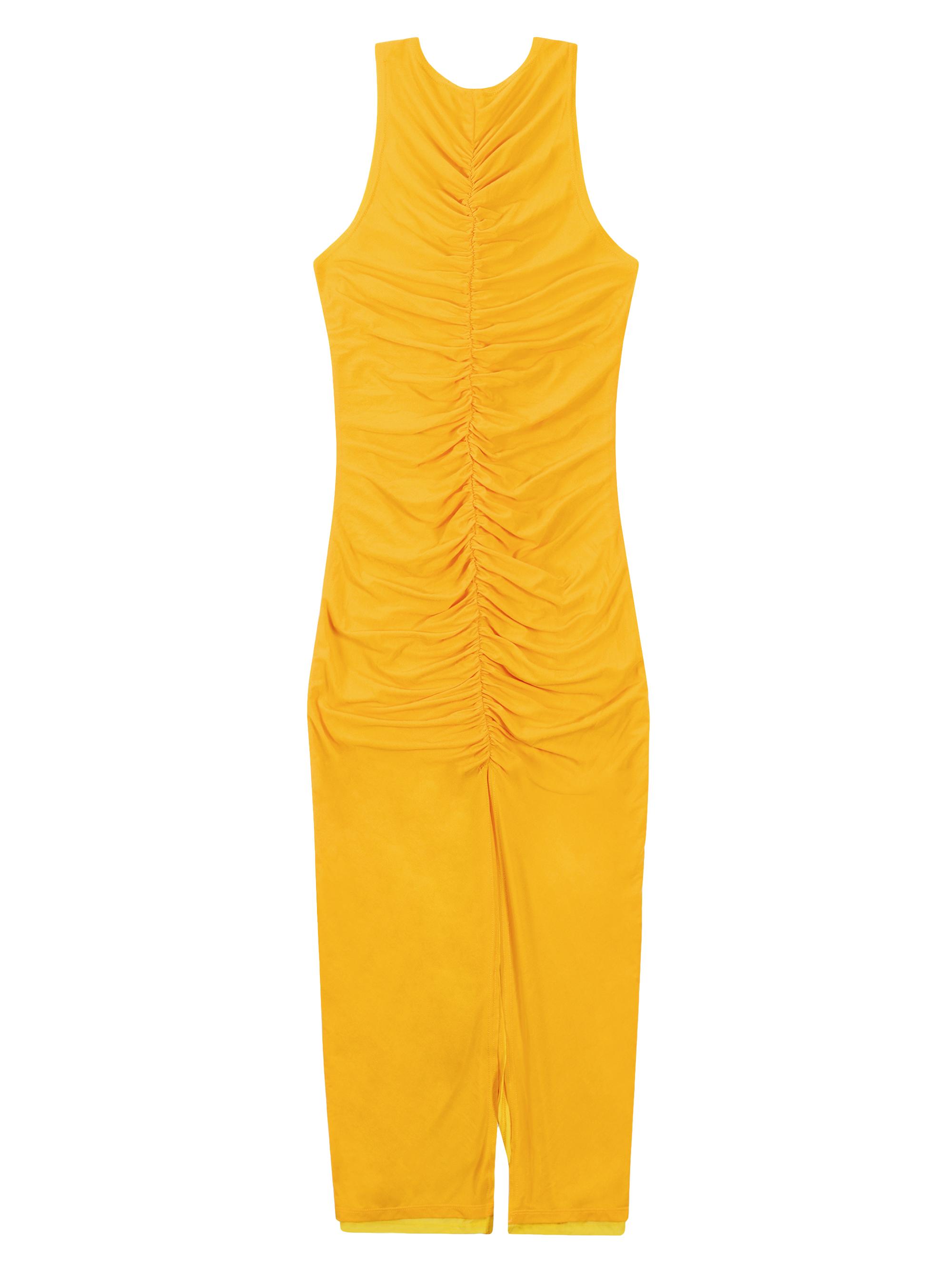 Simon Miller Women's Zeet Ruched Maxi Dress - Sunset Orange Banana