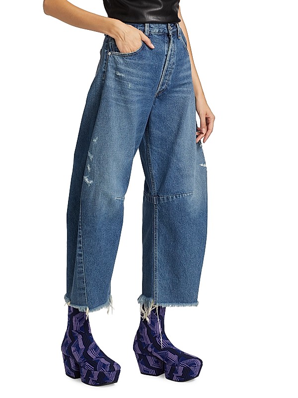 Shop Citizens of Humanity Horseshoe Straight Wide-Leg Jeans Shop Citizens of Humanity Horseshoe Straight Wide-Leg Jeans