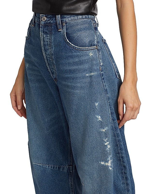 Shop Citizens of Humanity Horseshoe Straight Wide-Leg Jeans Shop Citizens of Humanity Horseshoe Straight Wide-Leg Jeans