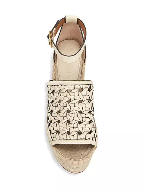 Louis Vuitton Monogram Denim Espadrille Wedge Slingback Sandals