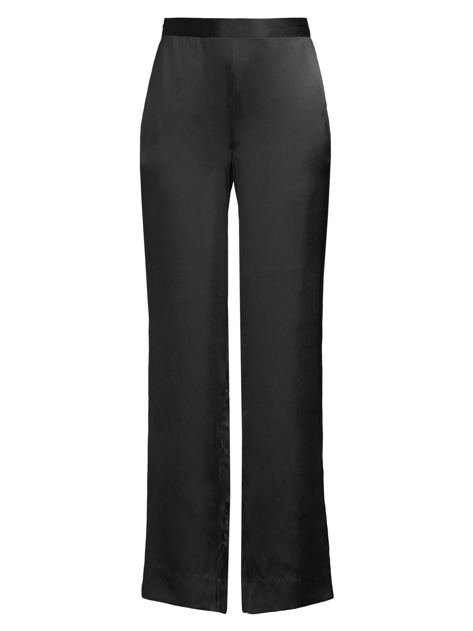 Josie Natori Women's Key Essentials Silk Wide-Leg Lounge Pants - Black