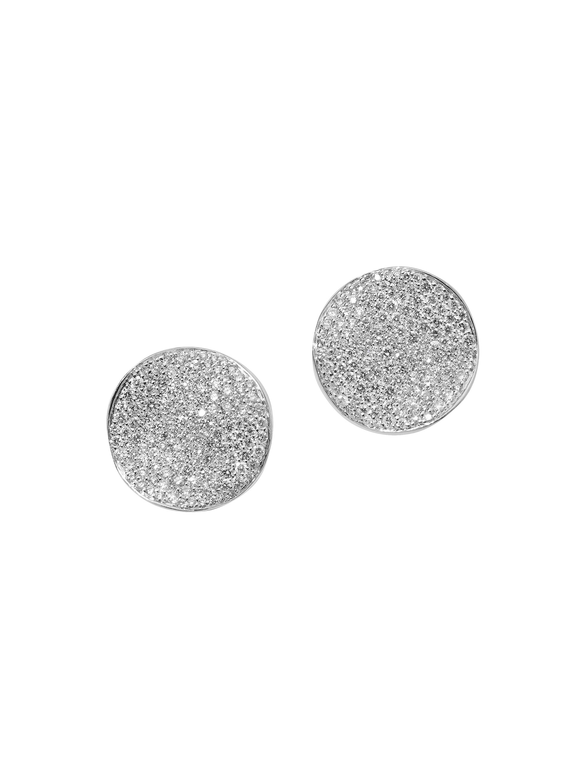 Ippolita Women's Stardust  Flower Silver & Diamond Disc Stud Earrings - Silver
