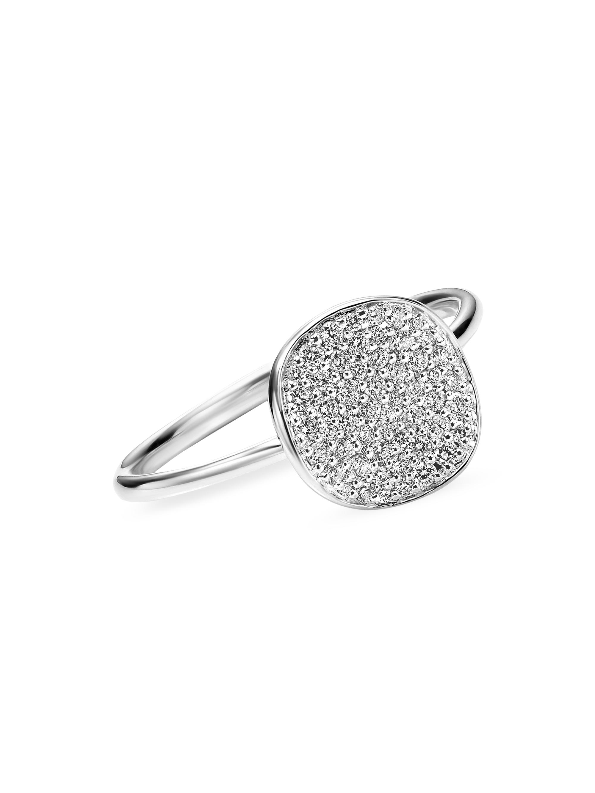 Ippolita Women's Stardust Small Flower Silver & Diamond Disc Ring - Silver