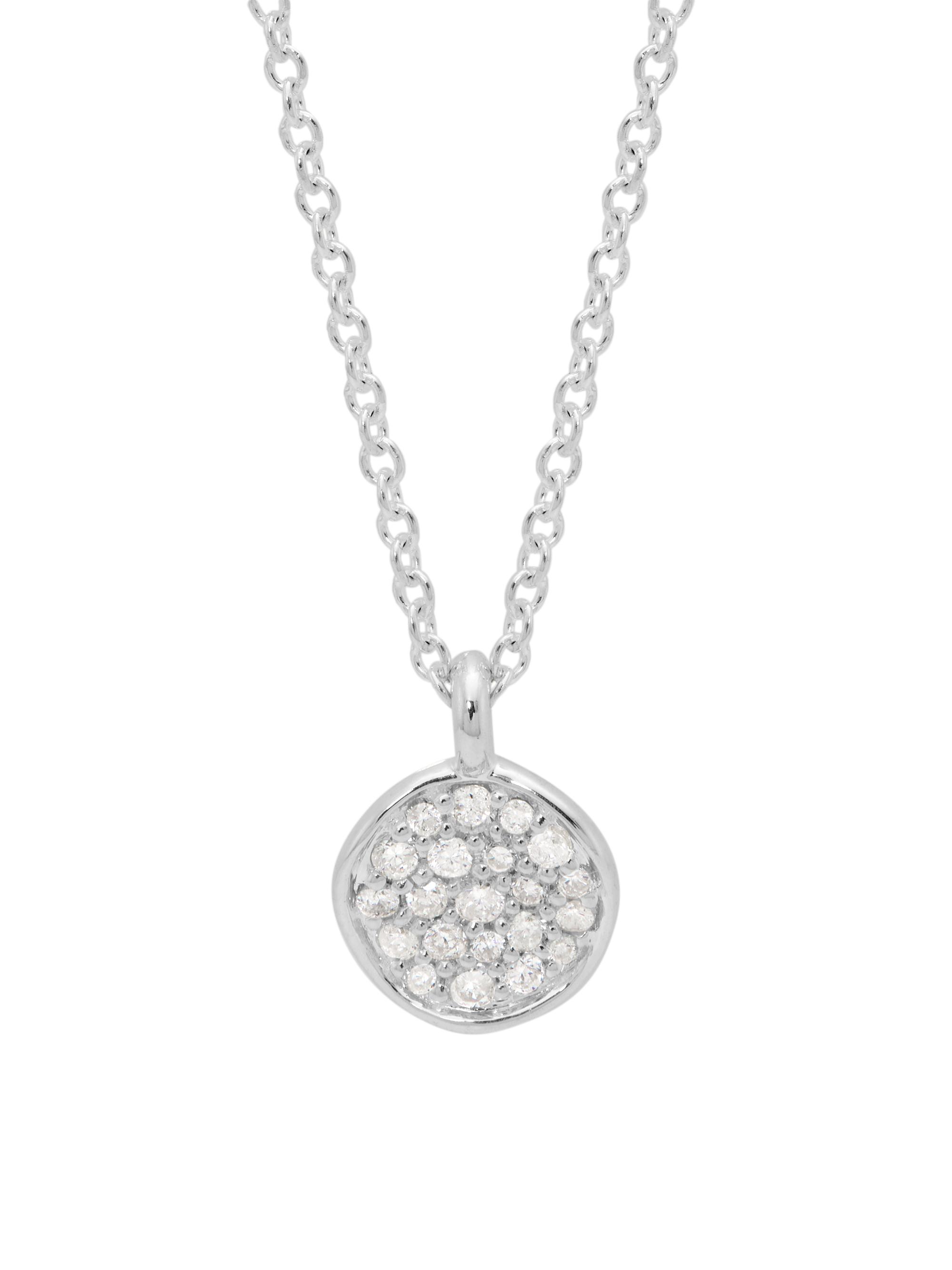 Ippolita Women's Stardust Mini Flower Silver & Diamond Disc Pendant Necklace - Silver