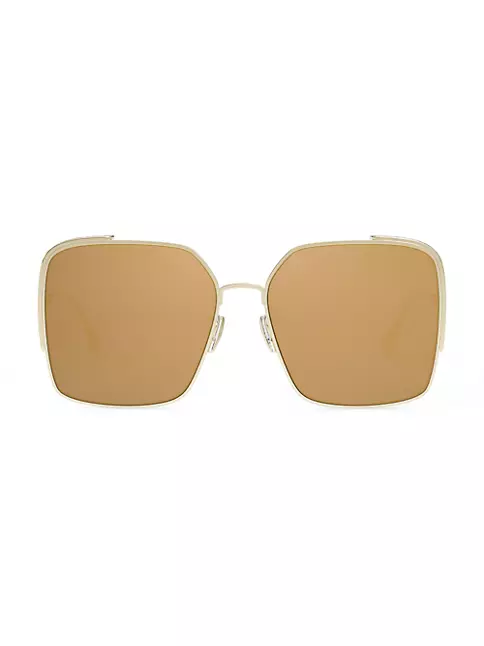 Fendi Men's O'Lock Rectangular Sunglasses