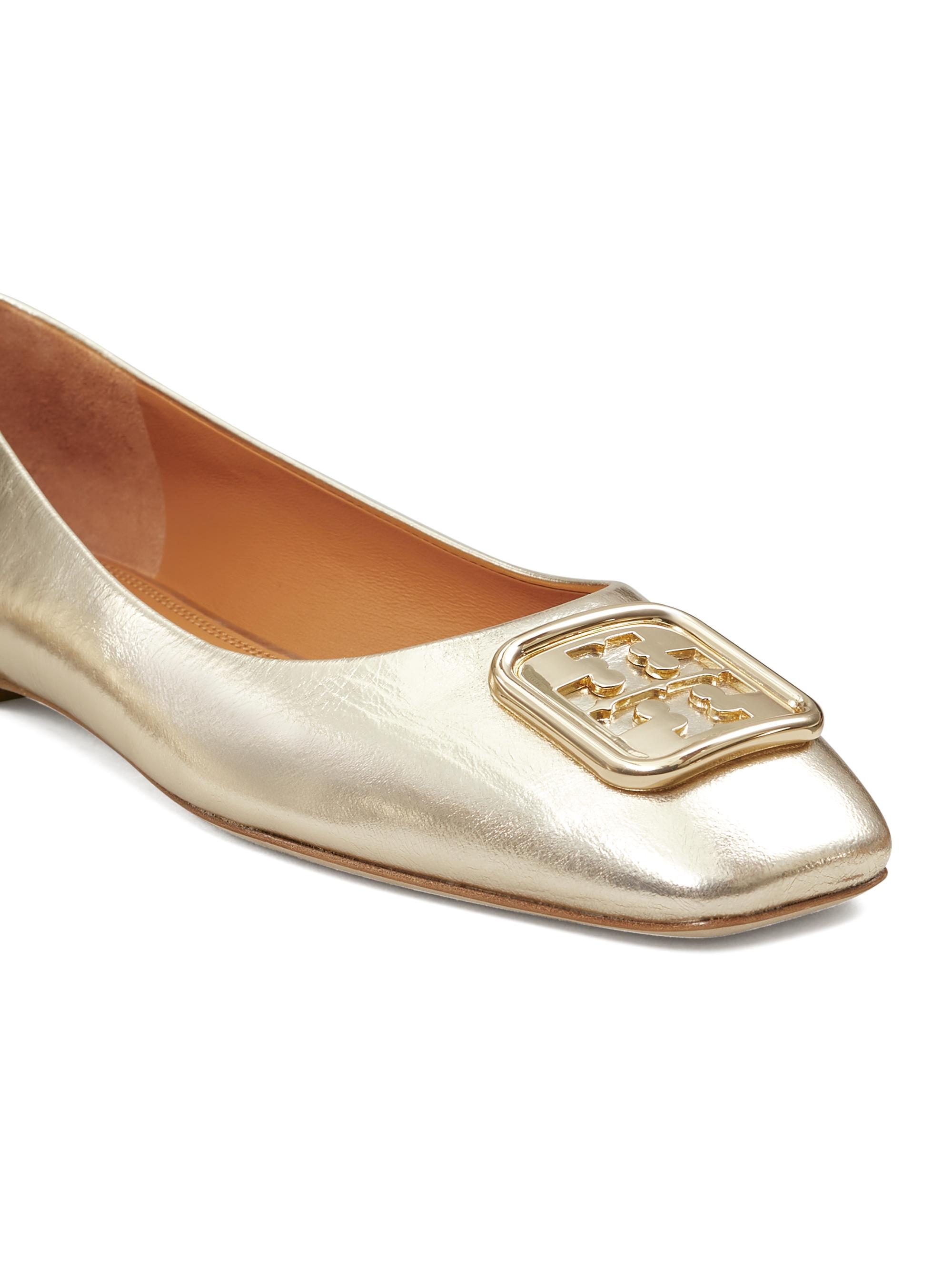Tory Burch Georgia Metallic Leather Ballet Flats | Saks Fifth Avenue