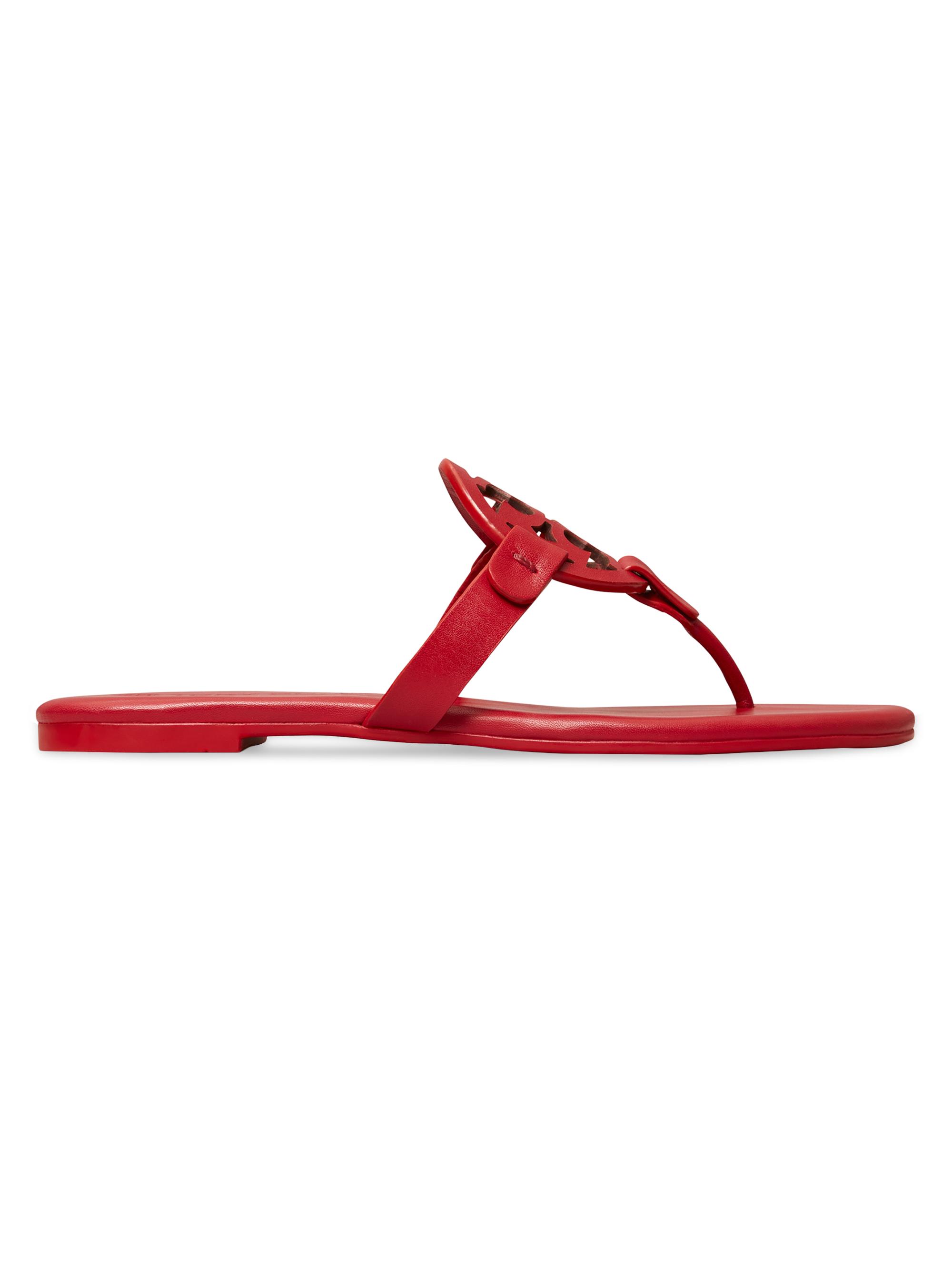 Tory Burch Women's Miller Leather Sandals - Tory Red