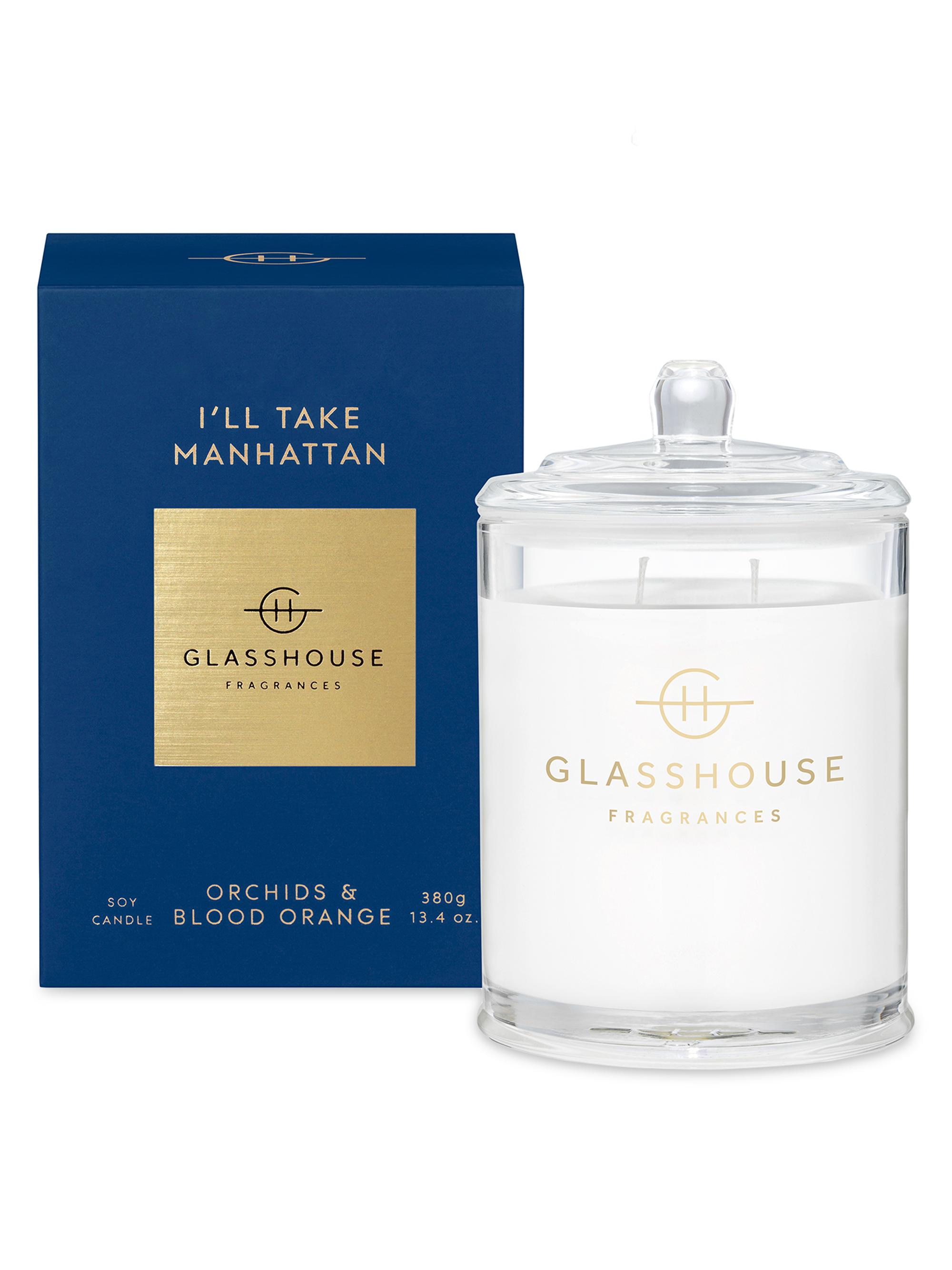 Glasshouse Fragrances I'll Take Manhattan Candle 8.5 oz. & Above