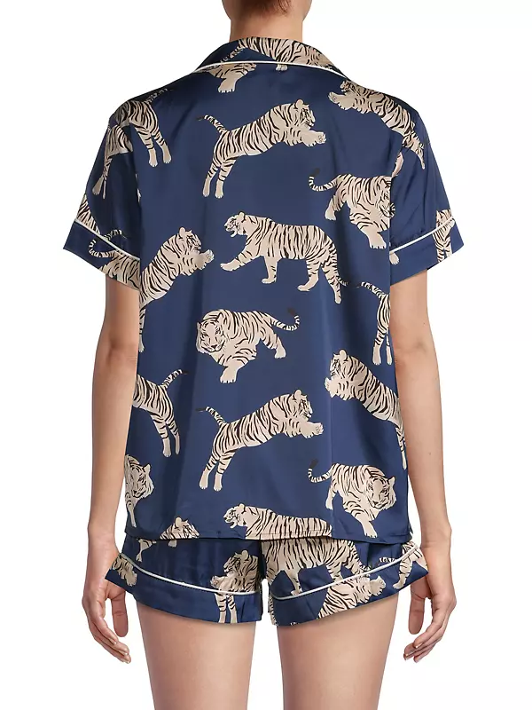 Shop Averie Sleep Tiger-Print Satin Pajama Set