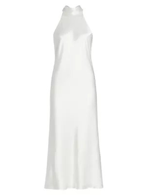 Shop Galvan Cova Satin Sleeveless Midi-Dress | Saks Fifth Avenue