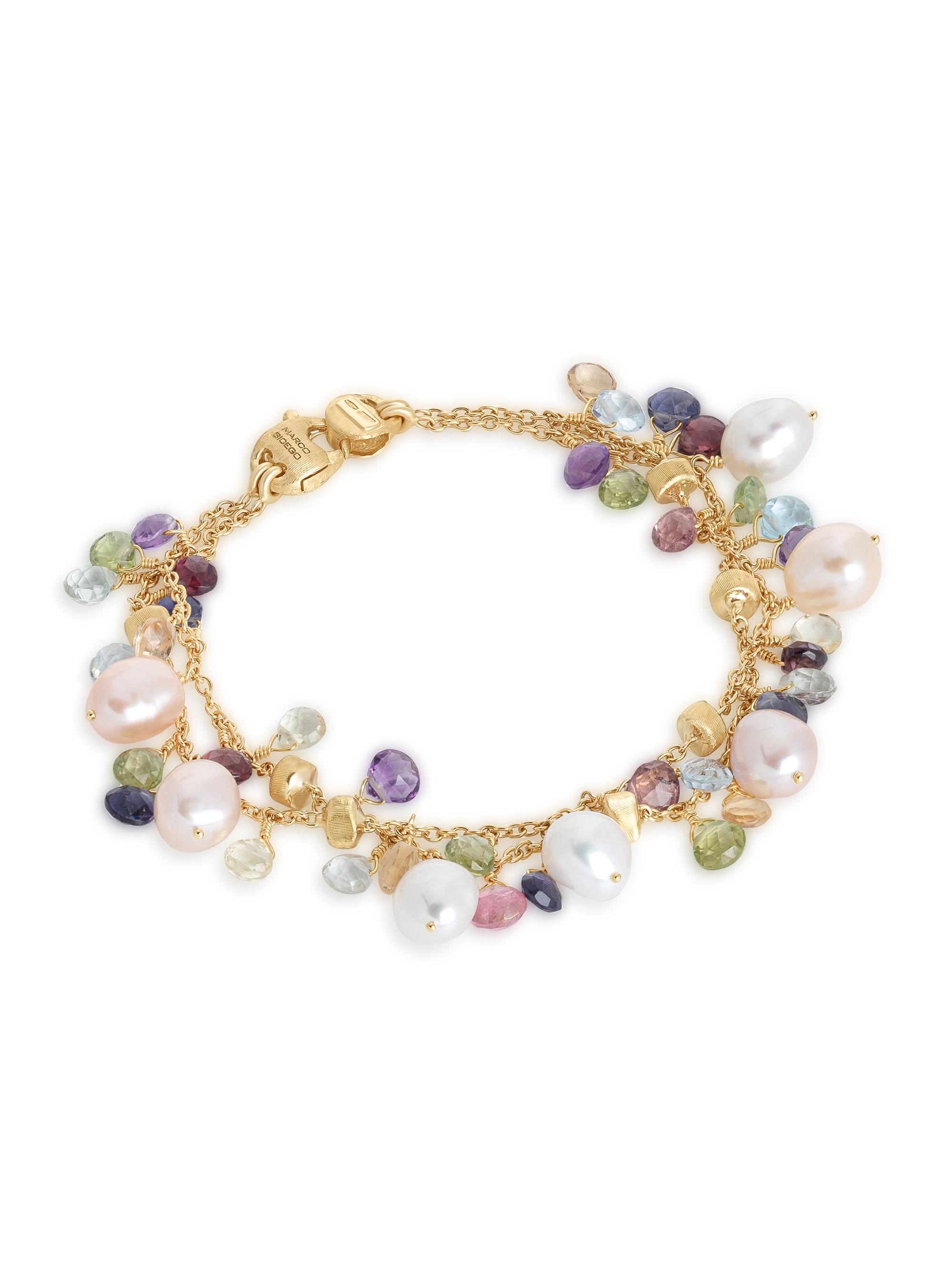 Marco Bicego Women's Paradise 18K Yellow Gold & Mixed-Gemstone Double-Chain Bracelet - Gold