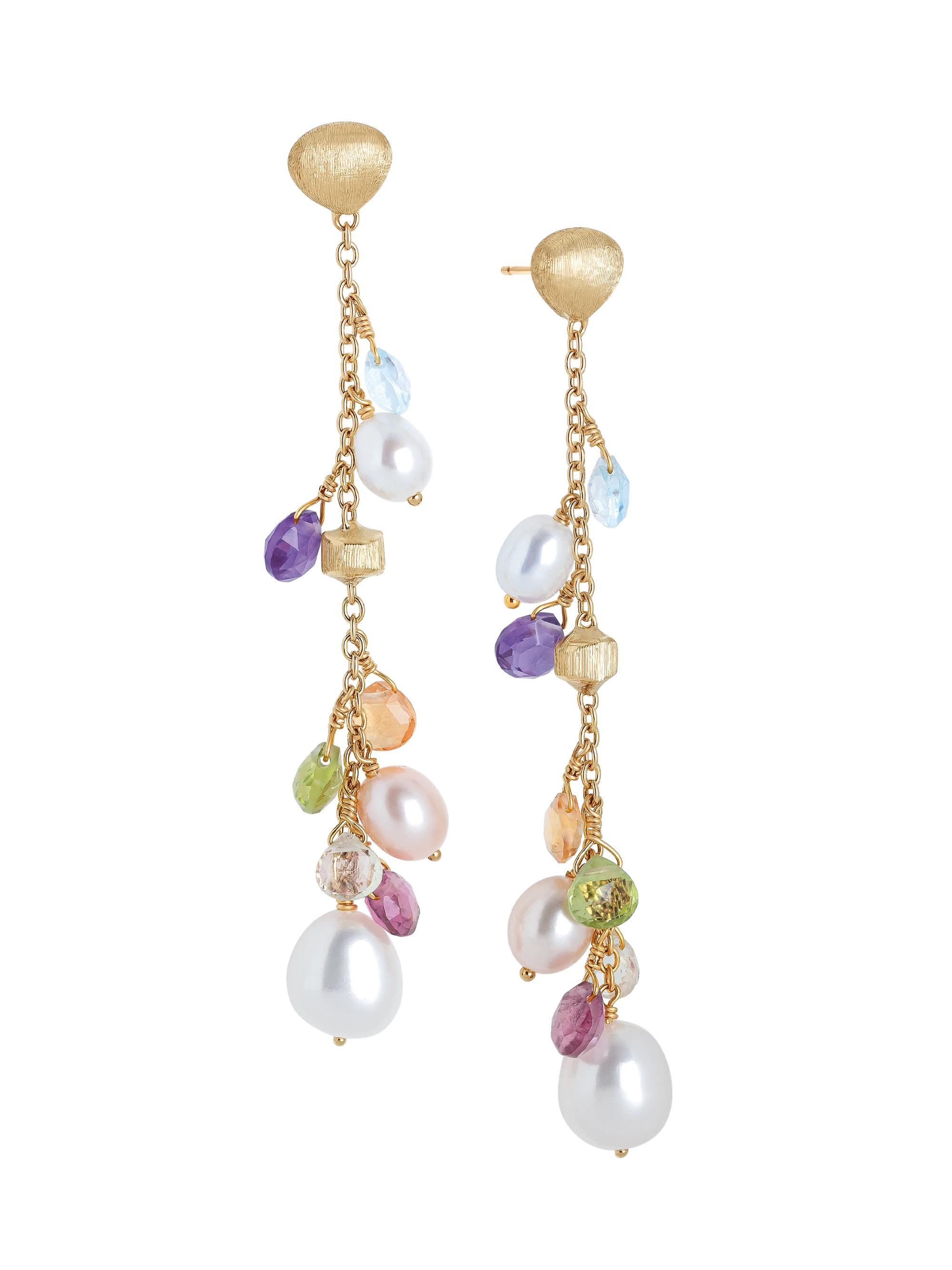 Marco Bicego Women's Paradise 18K Yellow Gold & Mixed-Gemstone Long Drop Earrings