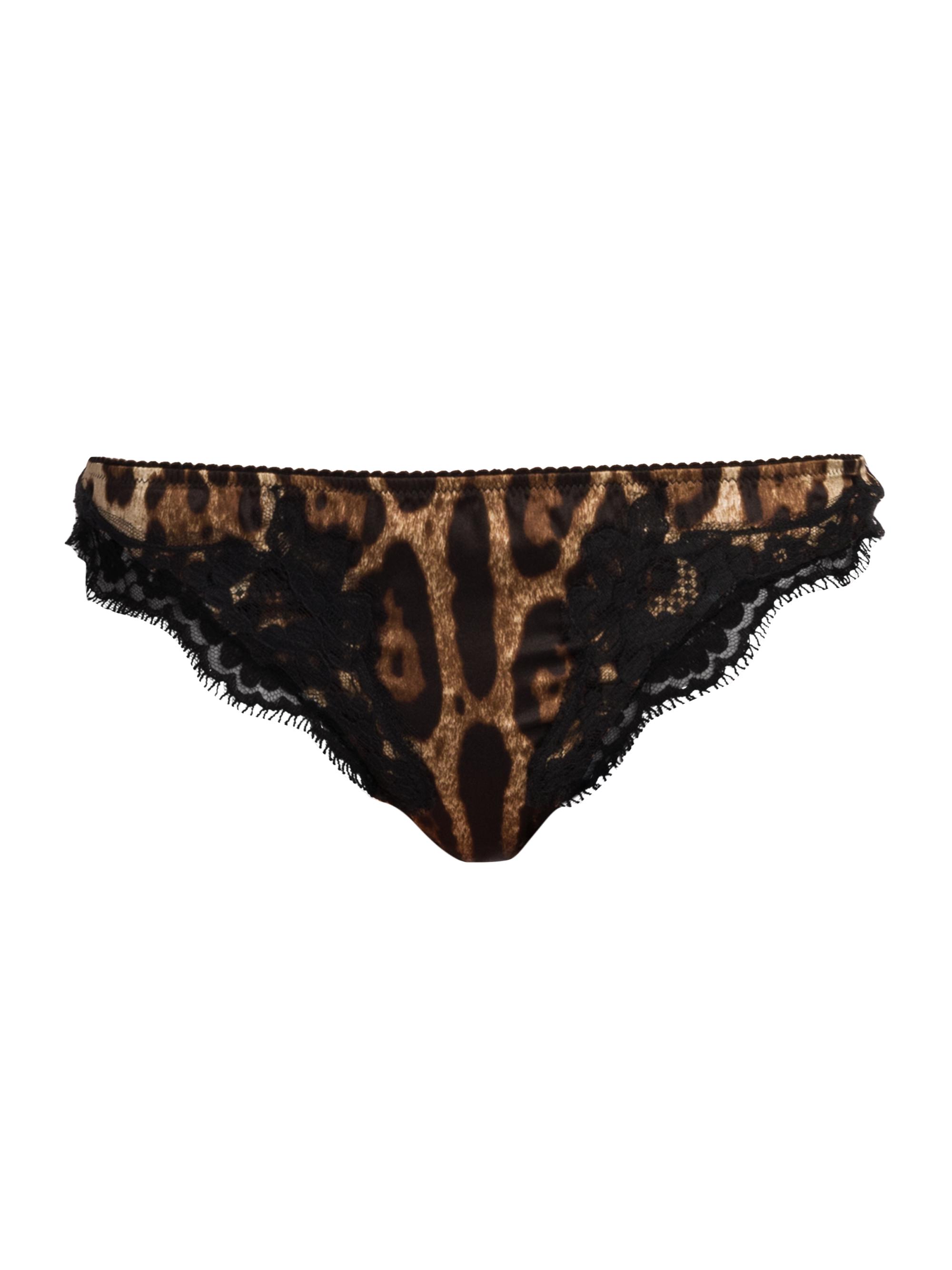 Dolce & Gabbana Women's Lace Bikini Briefs - Leopard New