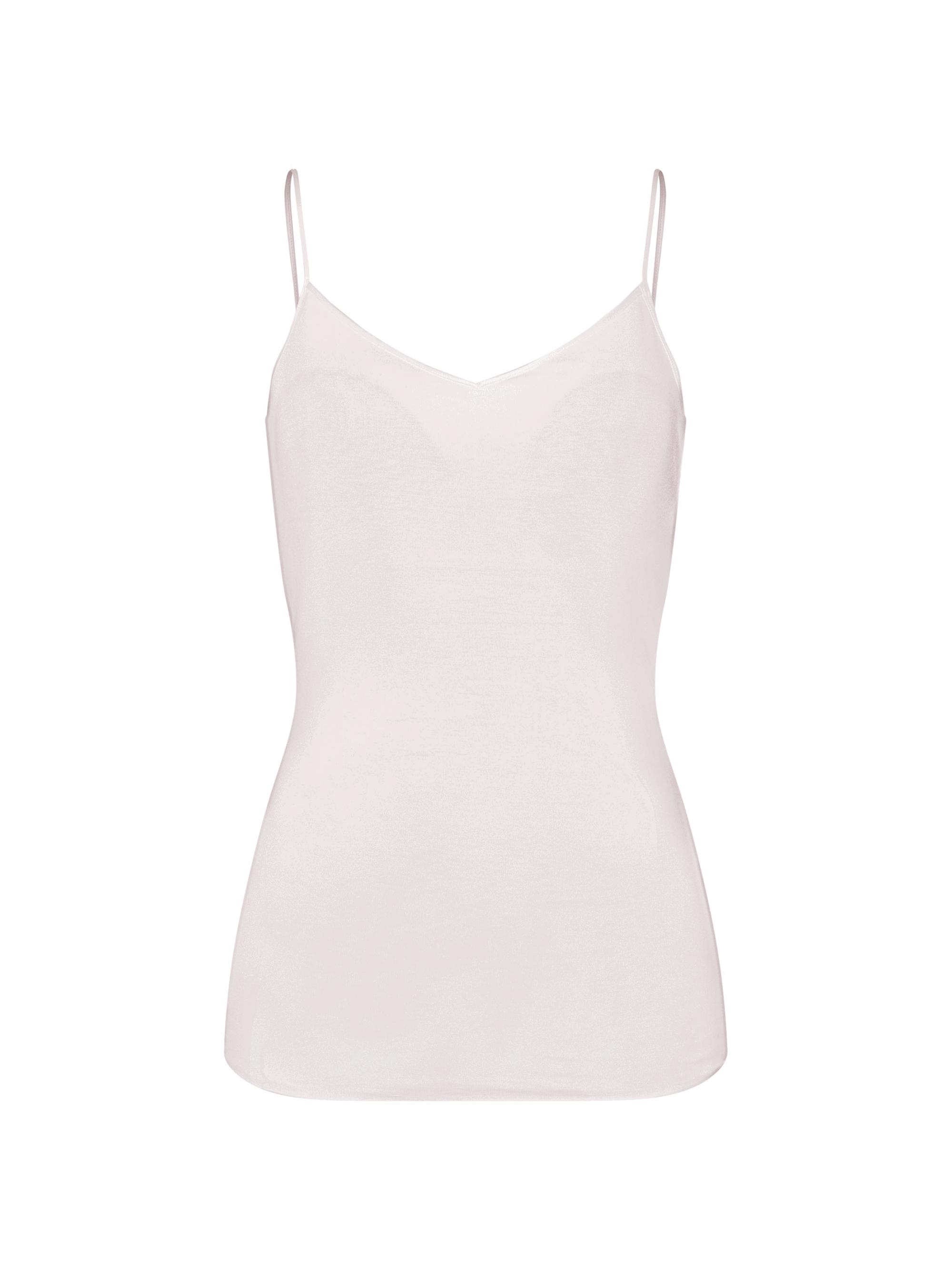 Hanro Women's Seamless & Padded Spaghetti-Strap Cotton Cami - White