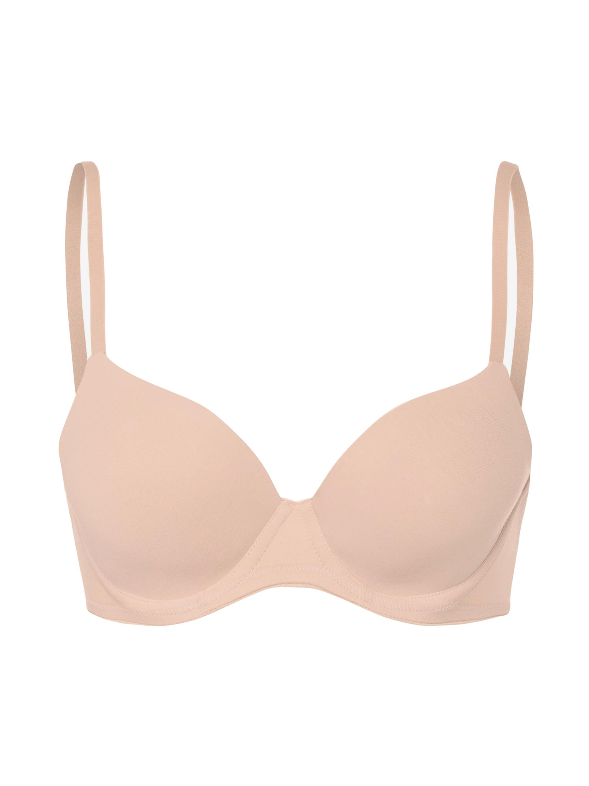 Hanro Women's Cotton Sensation T-Shirt Bra - Beige | Thumbnail 5