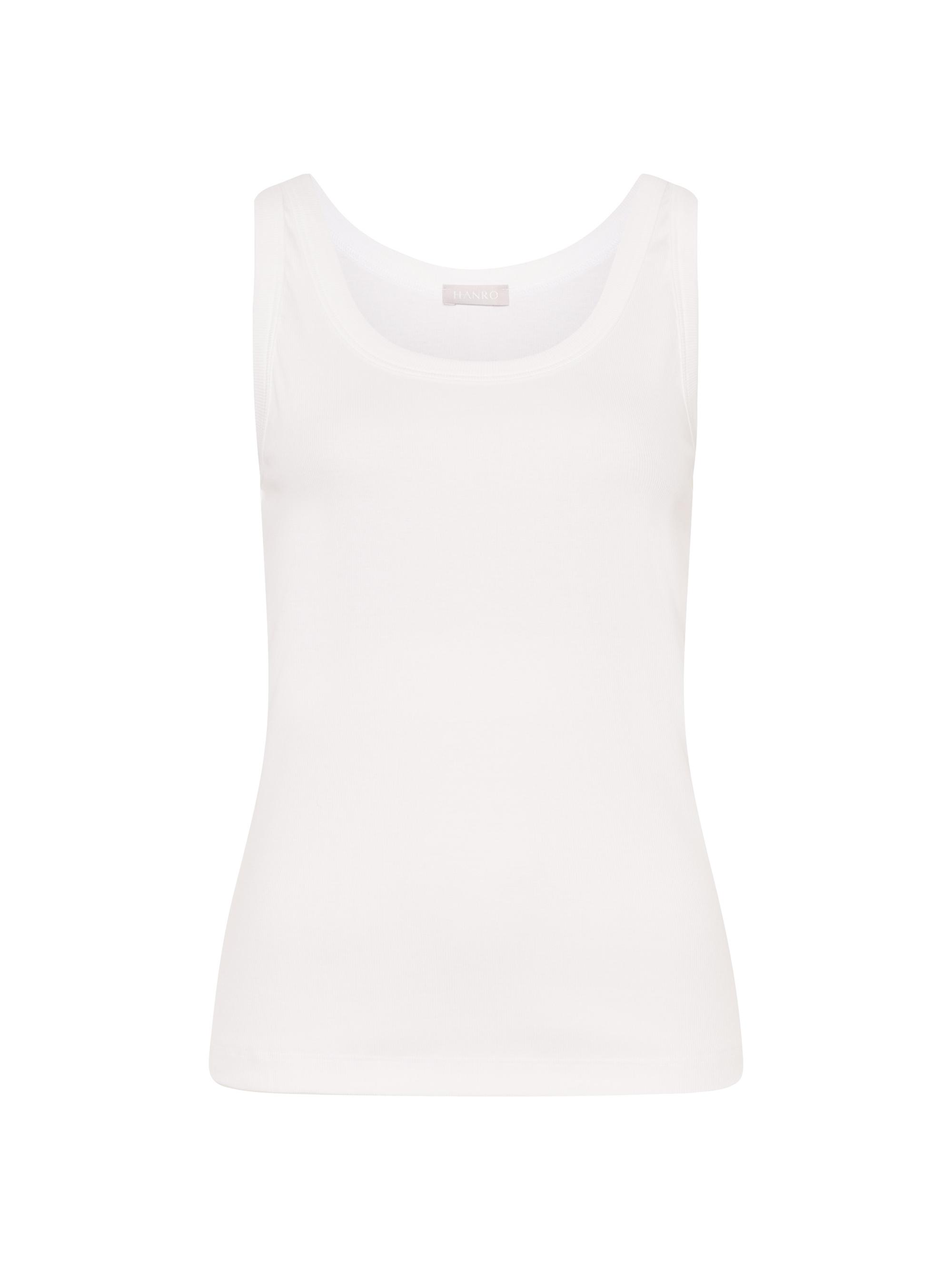 Hanro Women's Sleep And Lounge Ribbed Cotton Tank Top - White