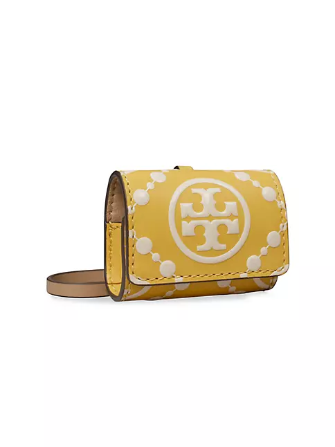 Tory Burch T Monogram Embossed Leather AirPods Pro Case Sunset