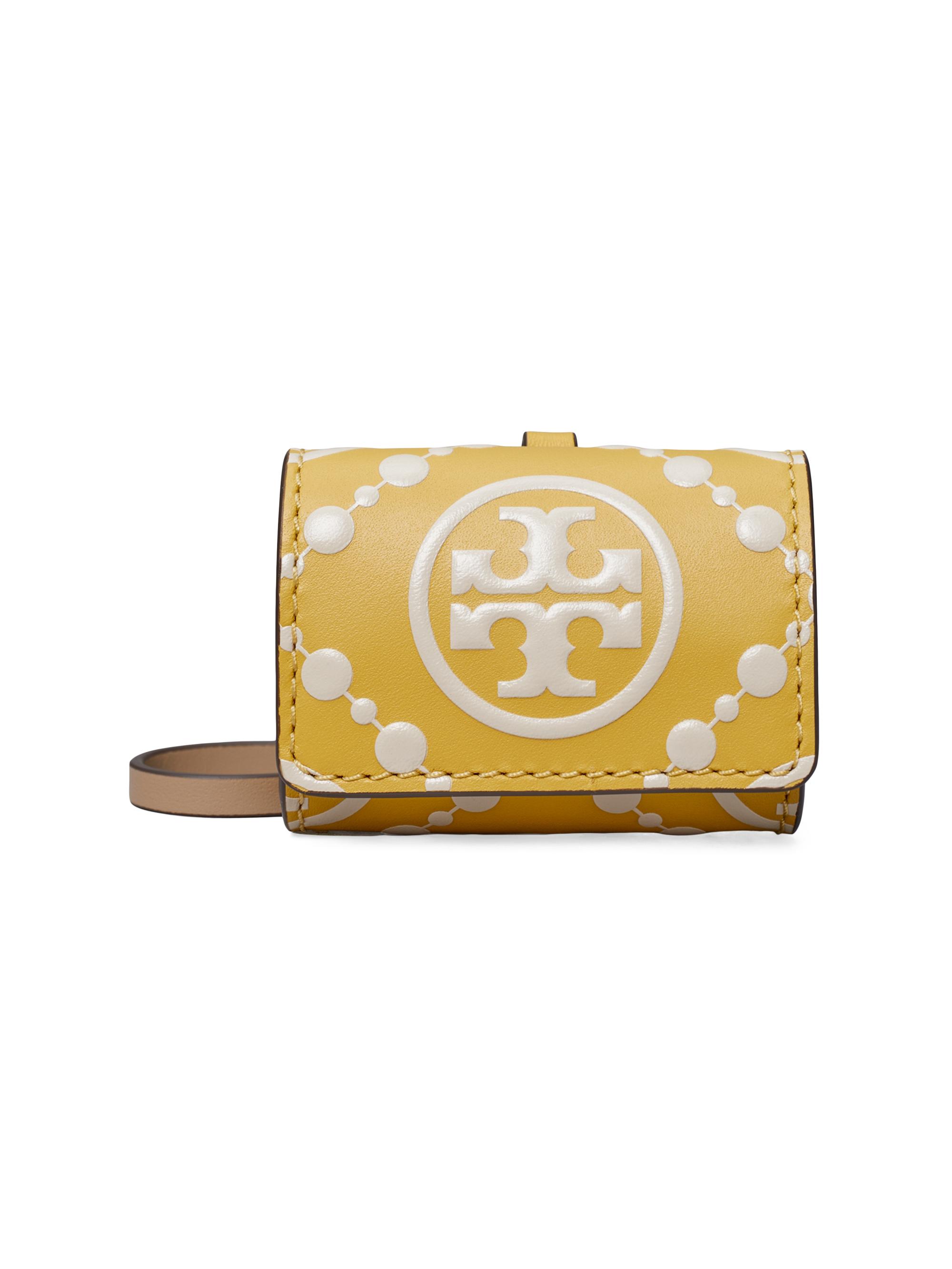 Tory Burch Women's T Monogram Embossed Leather AirPods Pro Case - Sunset