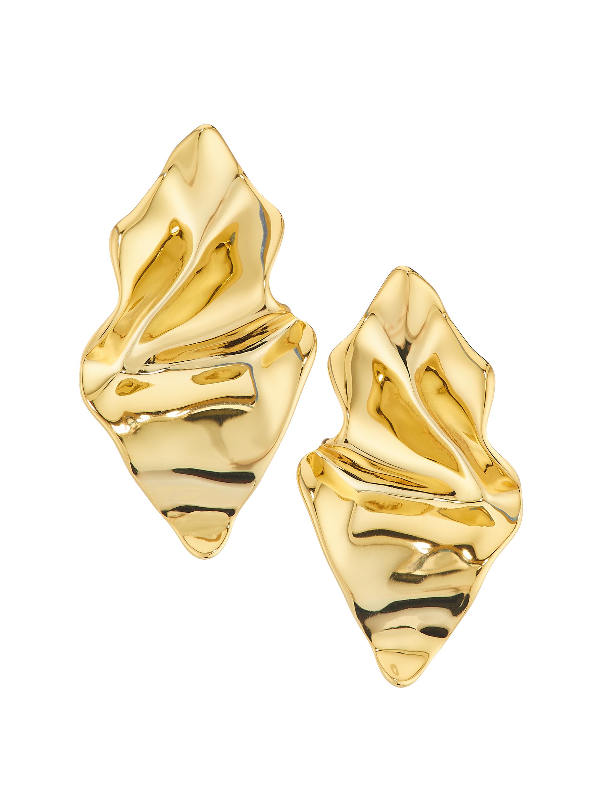 Alexis Bittar Women's  Crumpled 14K Goldplated Post Earrings