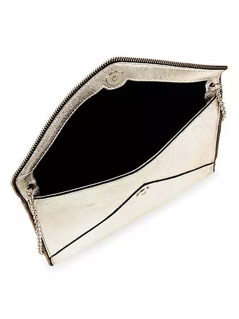 Rebecca Minkoff Leather Envelope Clutch - Metallic Clutches