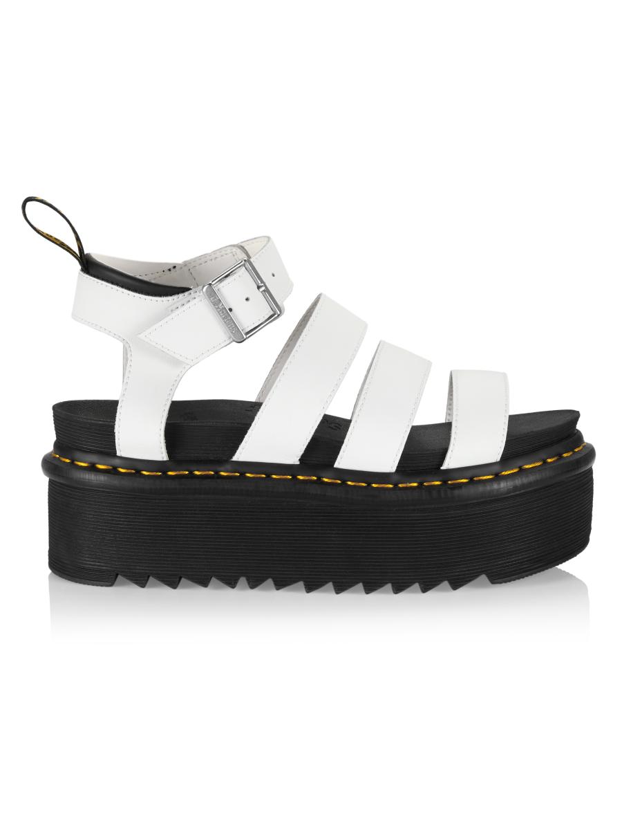 Dr.Martens / BLAIRE QUAD/サンダル/UK5/BLK/PVC Dr. Martens Blaire Quad Platform Ankle-Strap Sandals | Saks Fifth