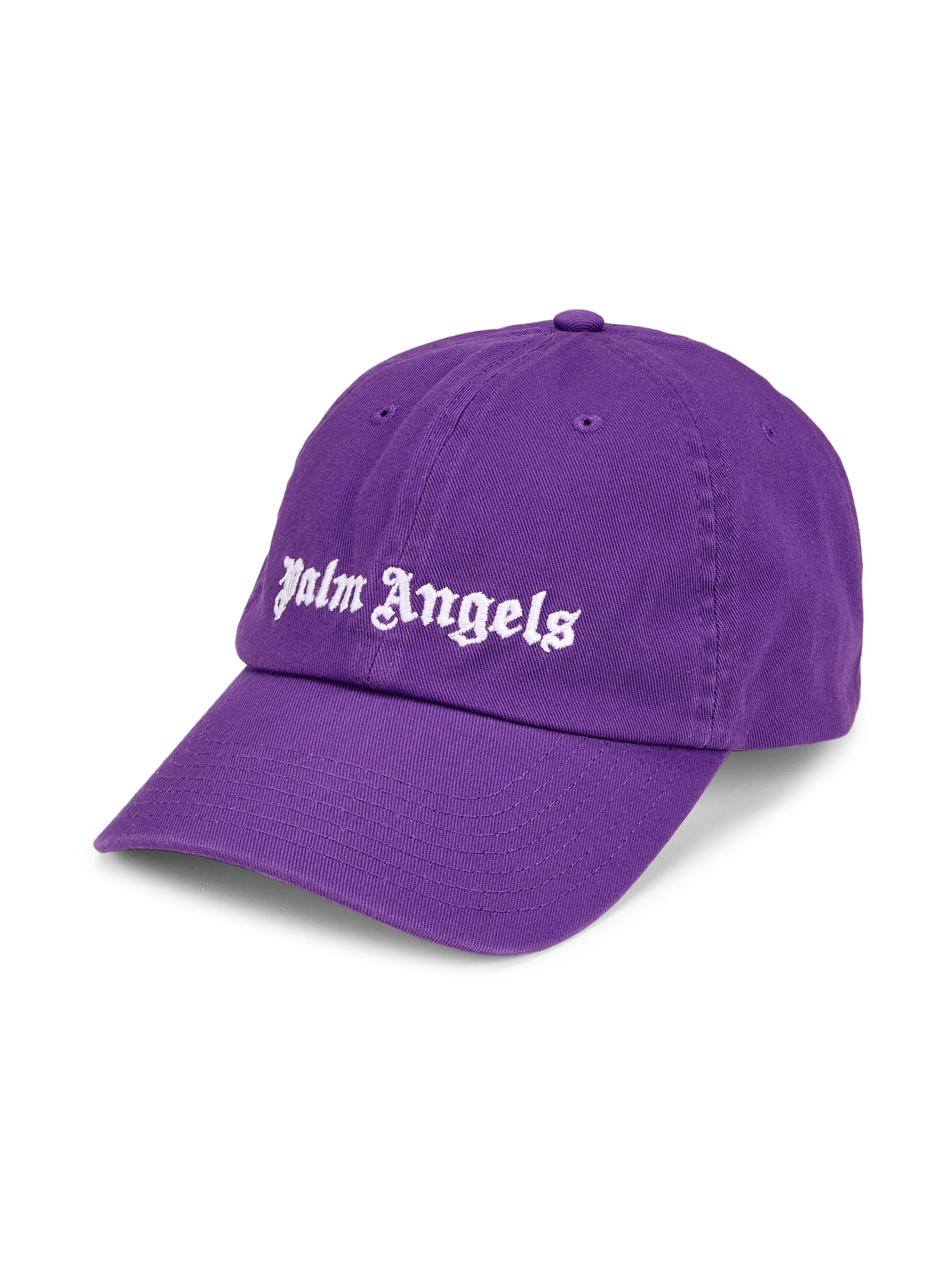 Palm Angels Men's Logo Cotton Cap - Purple