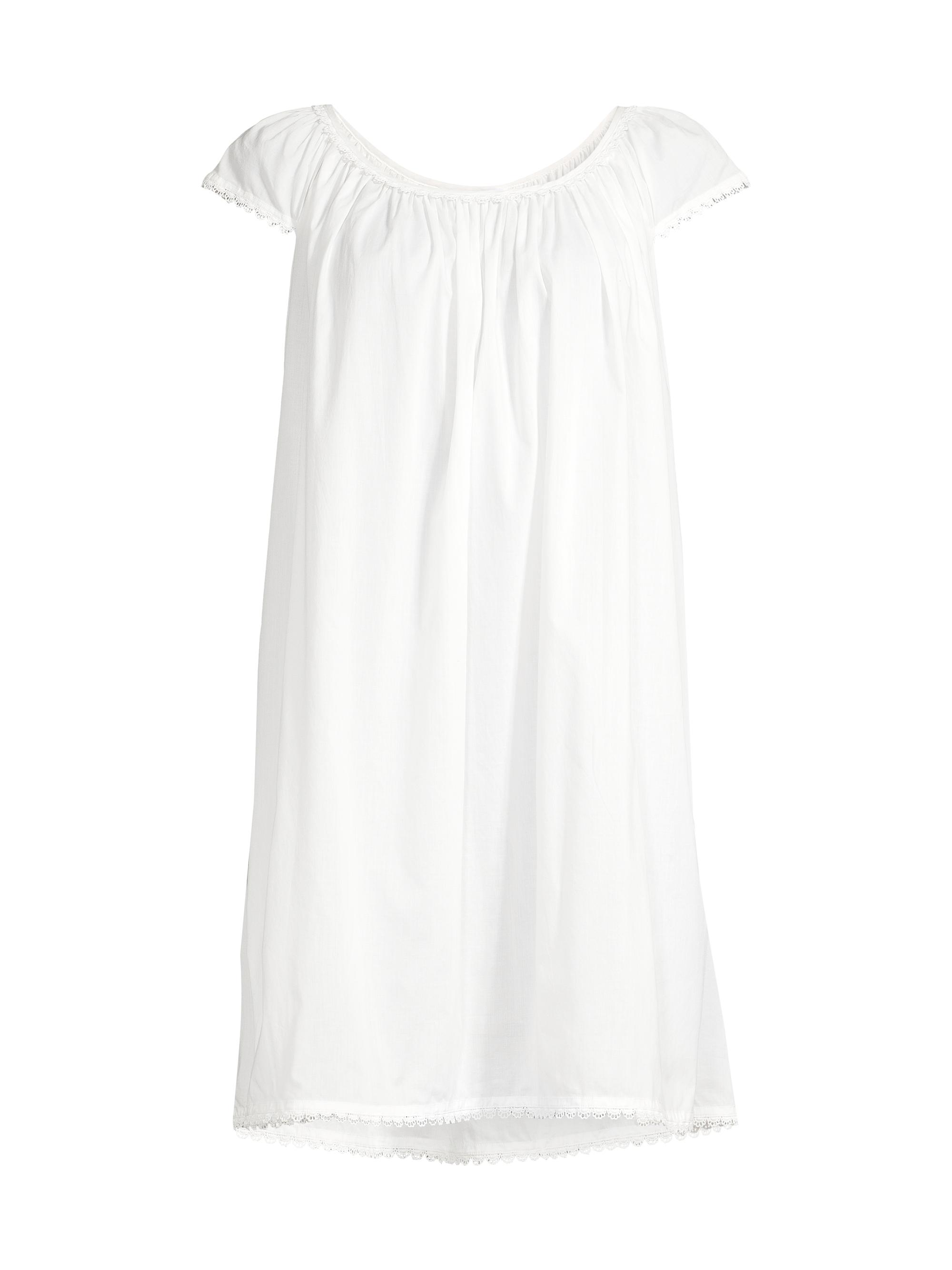 Pour Les Femmes Women's Cotton Nightgown - White