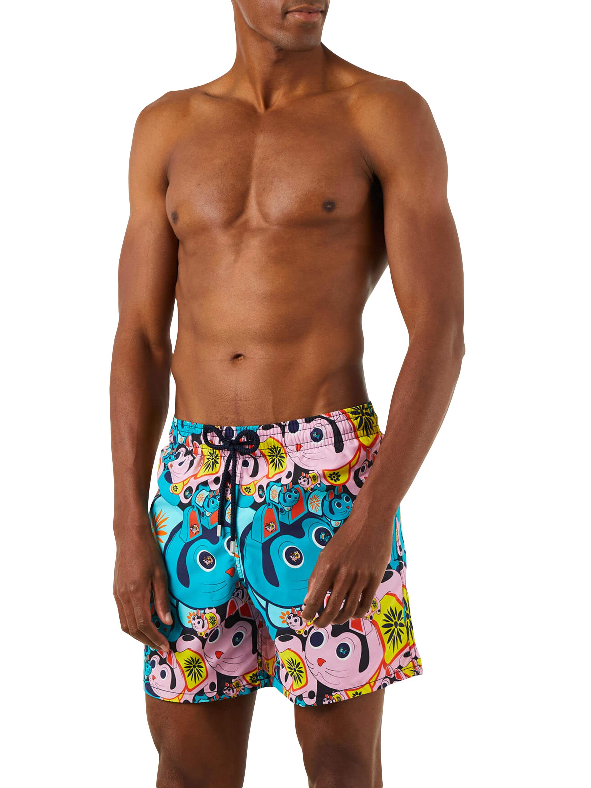 Vilebrequin Men's Printed Classic Swim Shorts - Ming Blue