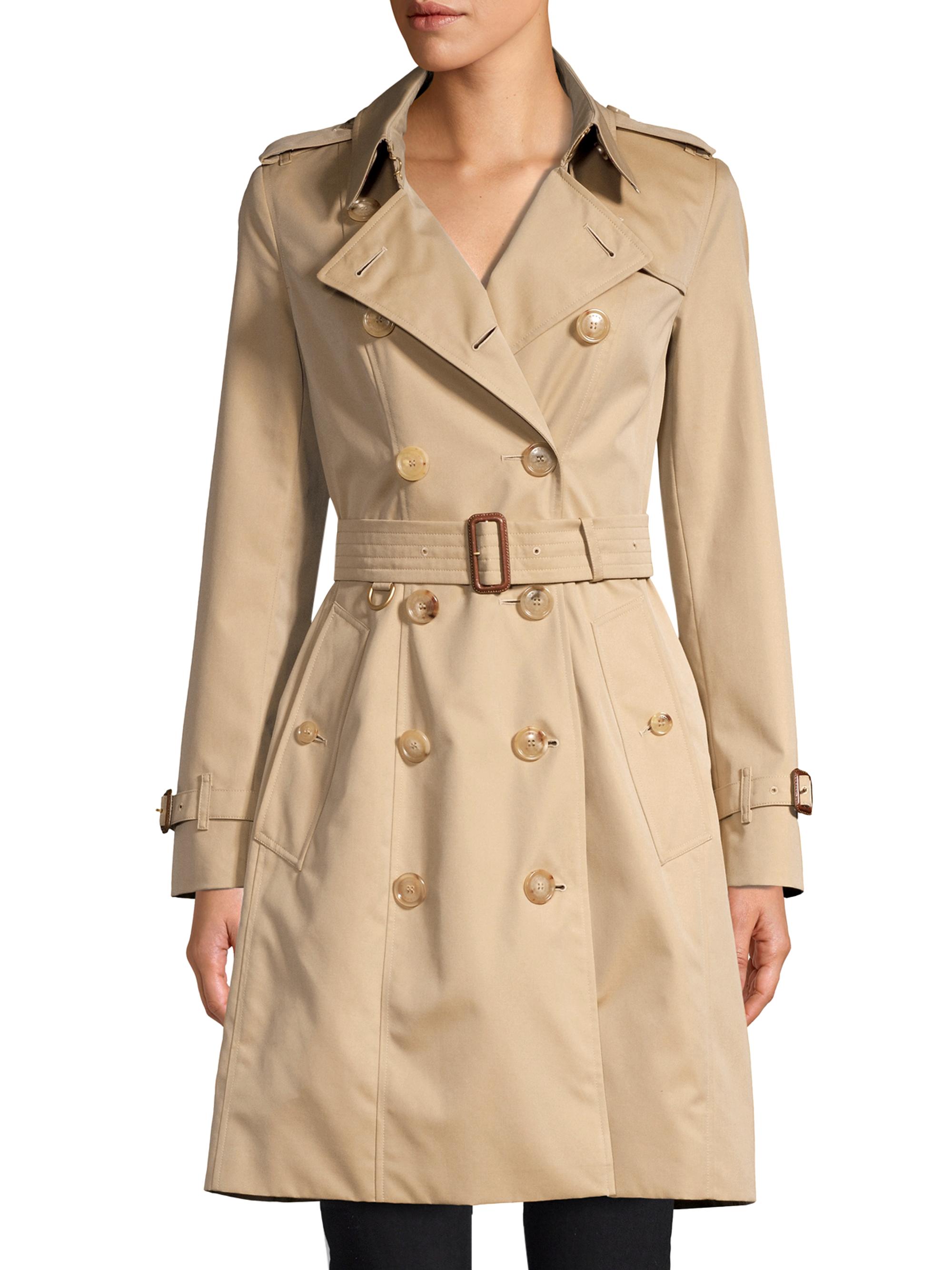 Burberry Chelsea Belted Double-Breasted Coat | Saks Fifth Avenue