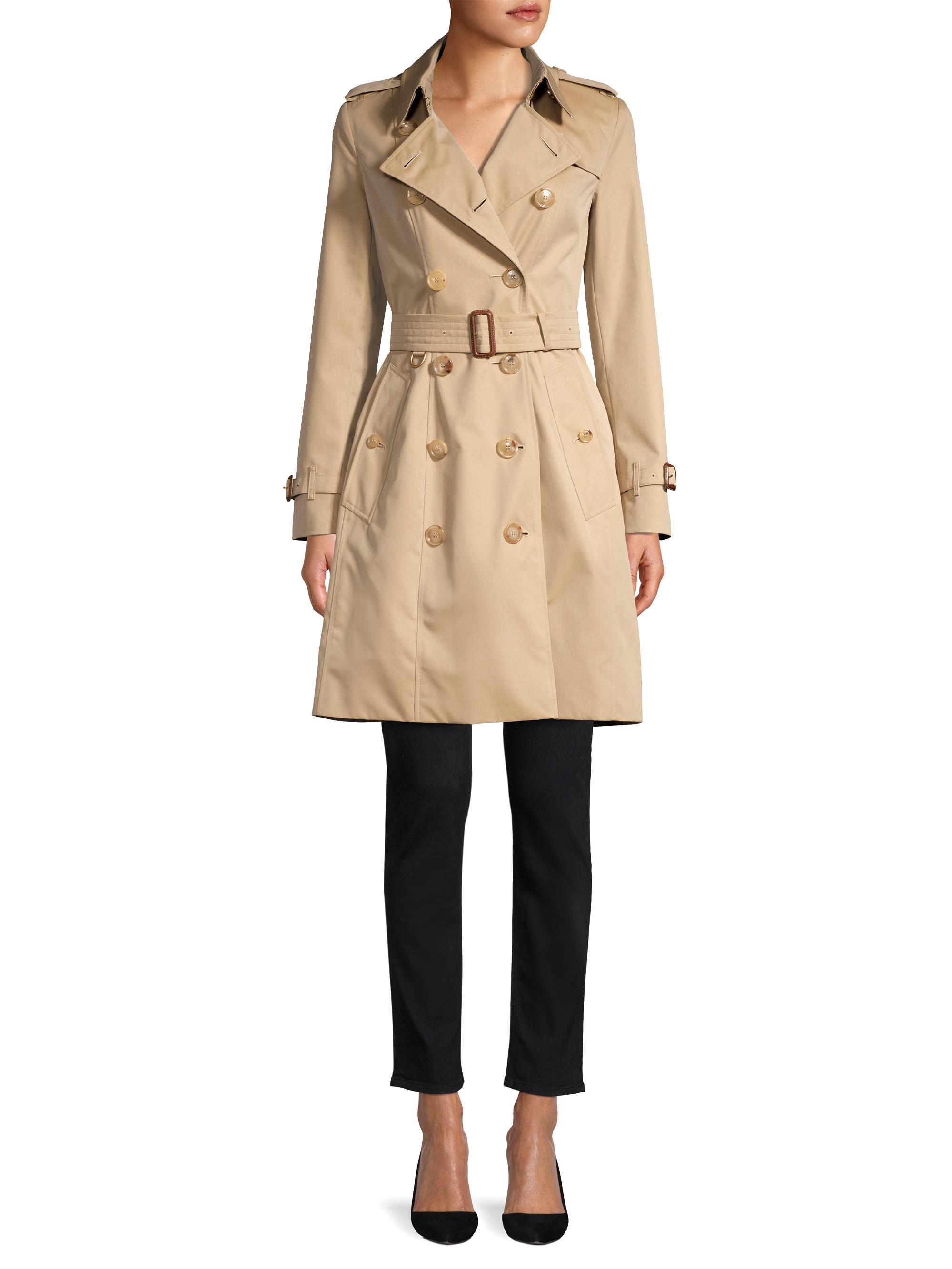 Burberry Chelsea Belted Double-Breasted Coat | Saks Fifth Avenue