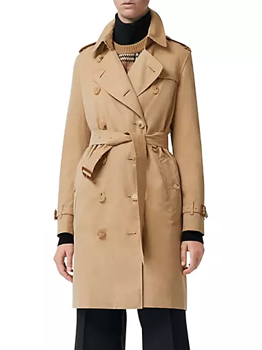 Kensington Belted Double-Breasted Trench Coat
