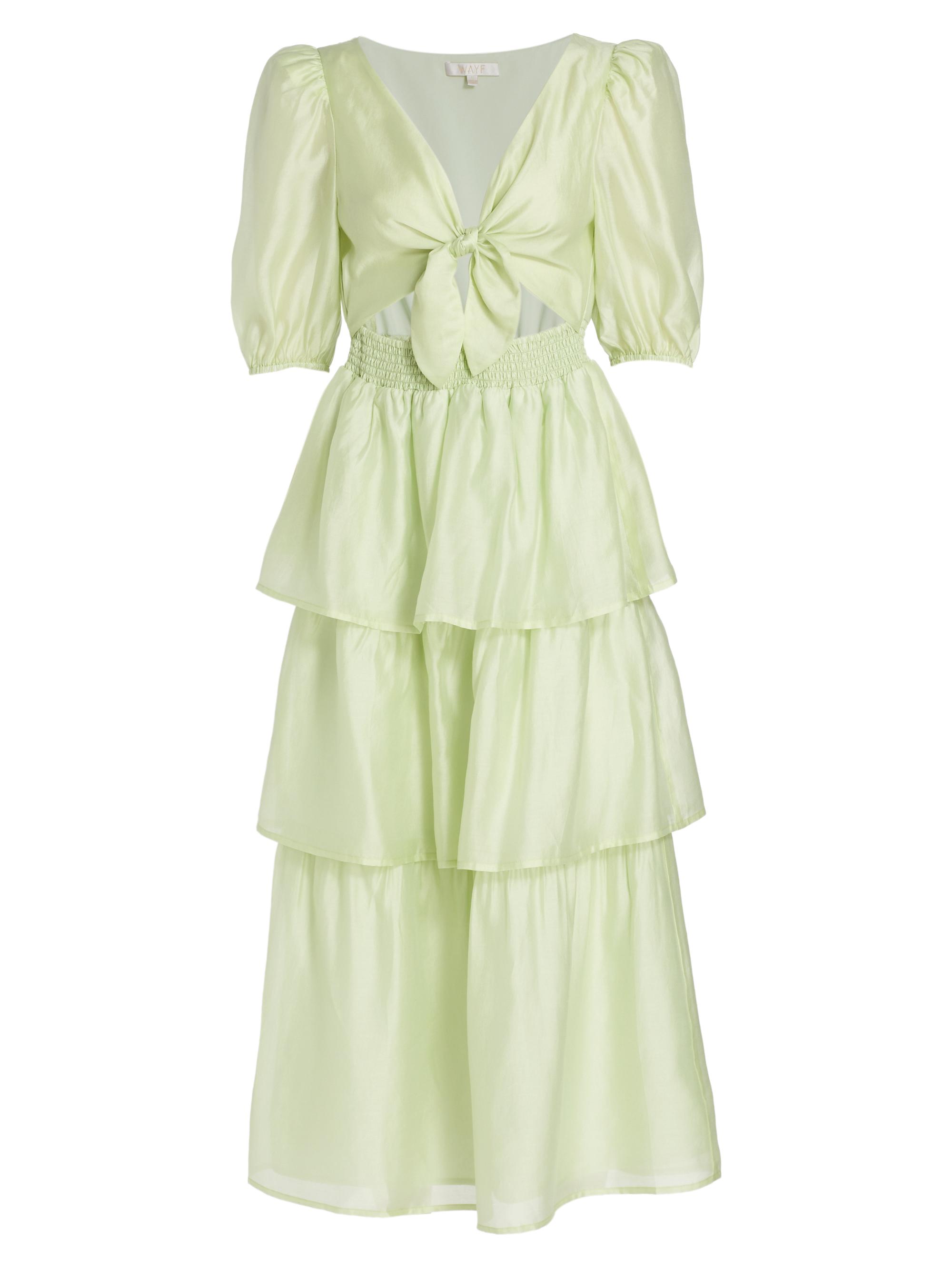corset draped midi dress LULU Asymmetric Drape Midi Corset Dress