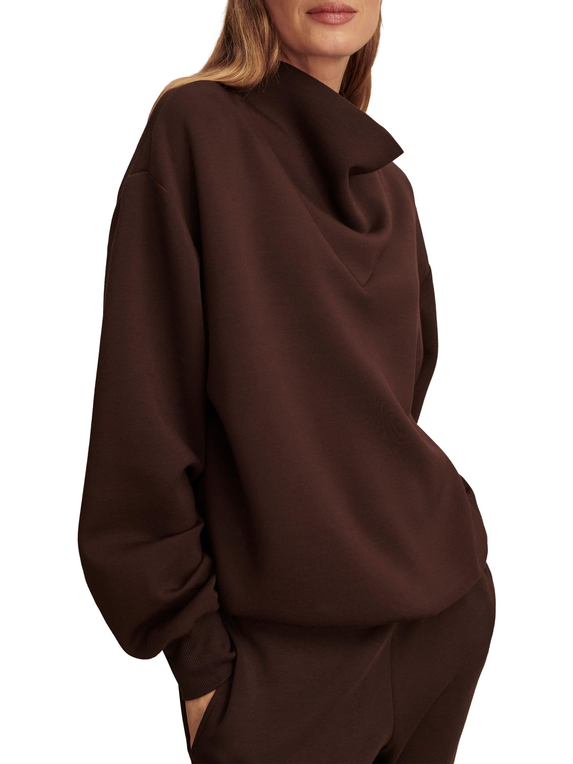 Varley Betsy Melangé Cowl Sweatshirt | Saks Fifth Avenue