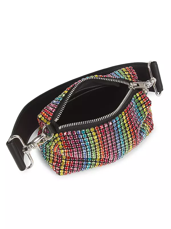 Rainbow Sparkle Embellished Shoulder Bag