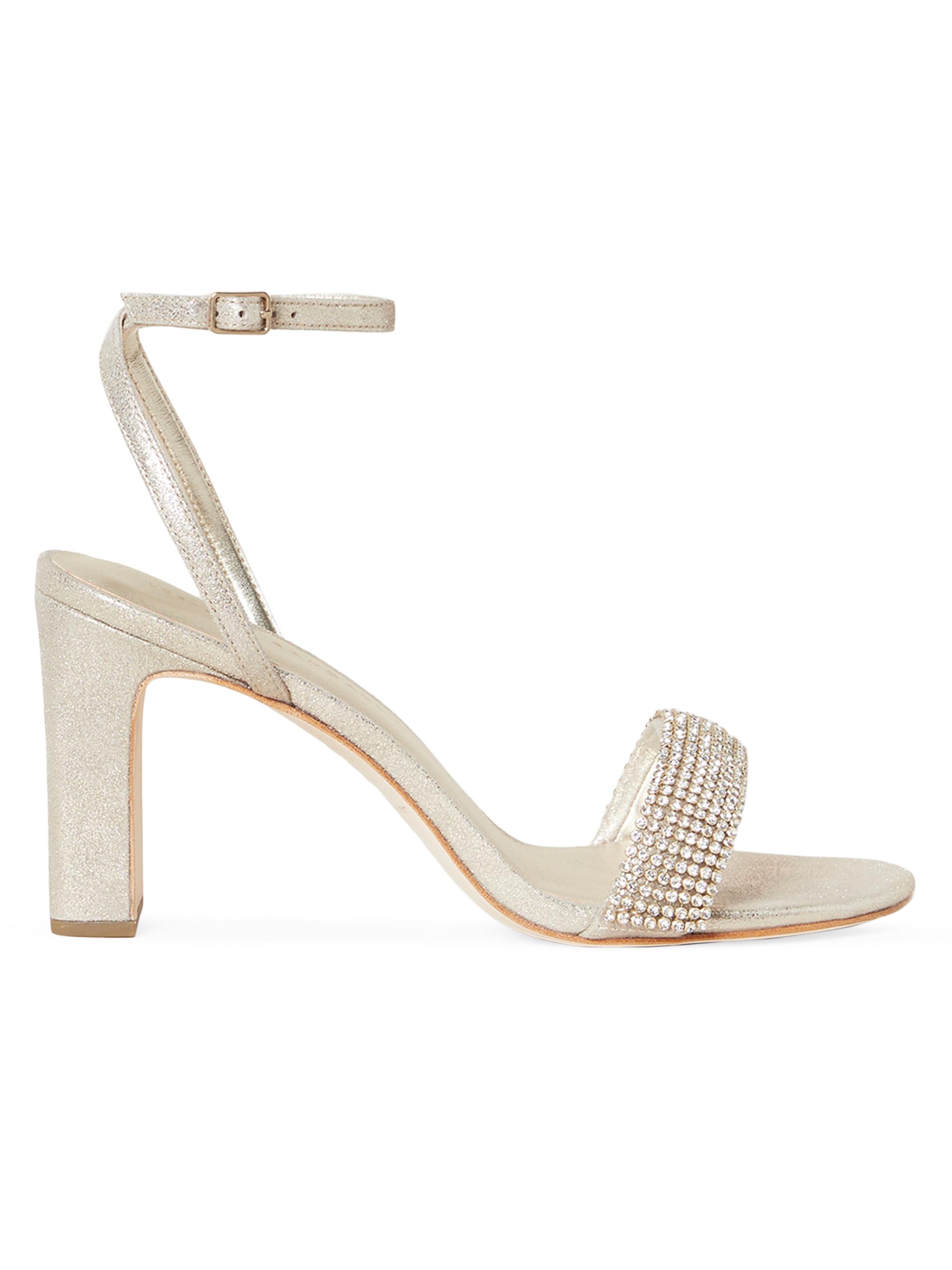 Loeffler Randall Women's Shay Rhinestone Ankle-Strap Sandals - Cappuccino