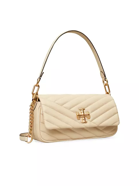 Shop Tory Burch Mini Kira Chevron-Quilted Leather Wallet