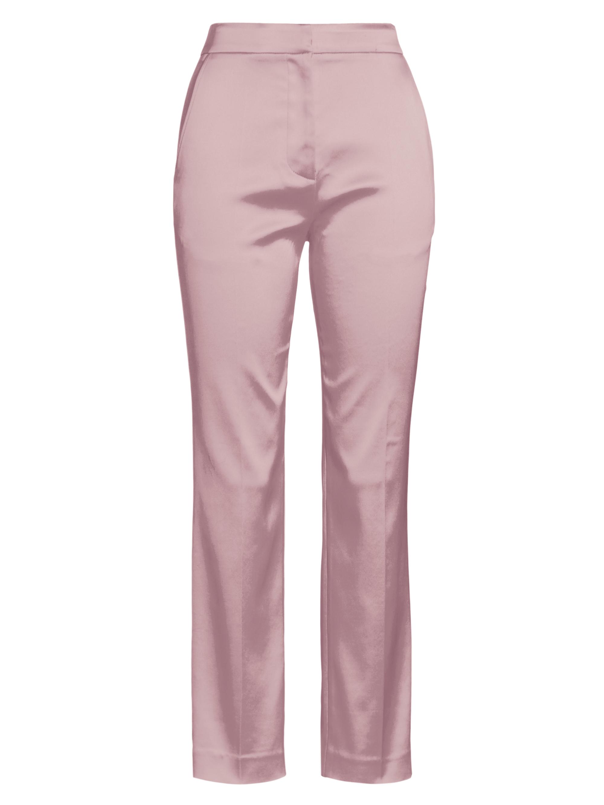 Sergio Hudson Women's Satin Slim Cropped Pants - Blush
