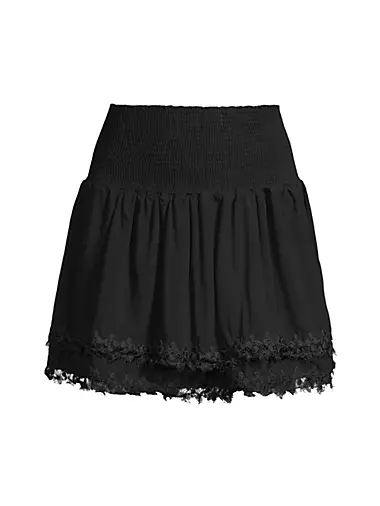 Belle Tiered Cotton Miniskirt