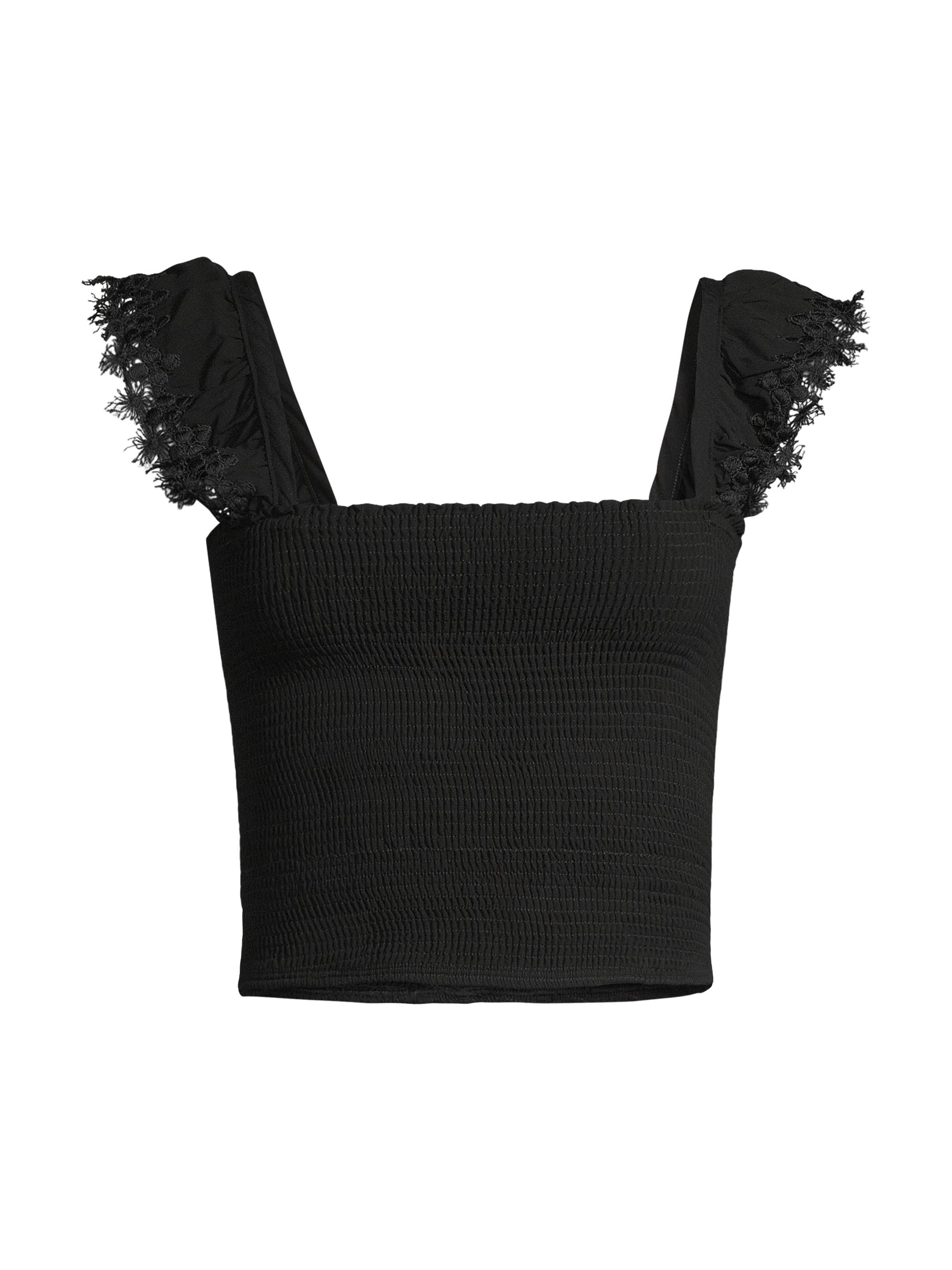 Peixoto Women's Mariel Smocked Top - Black