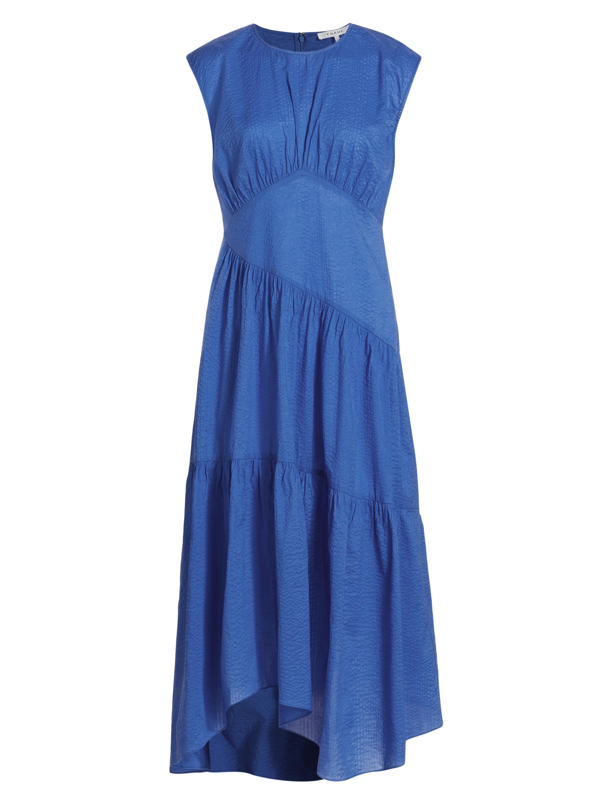 frame gathered seam short sleeve dress Frame