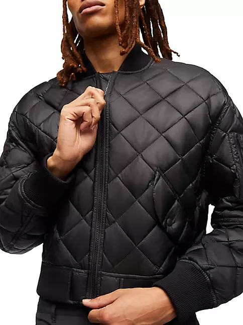 Shop Moose Knuckles Moose Knuckles x Eckhaus Latta Quilted Bomber
