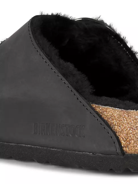 Shop Birkenstock Arizona Big Buckle Shearling-Lined Leather