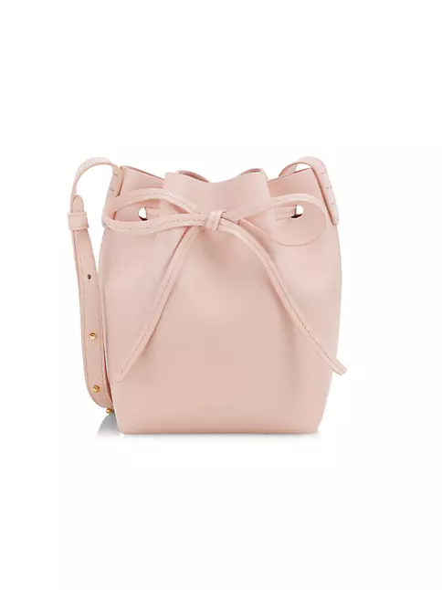 Mansur Gavriel Mini Leather Bucket Bag - Dusty pink