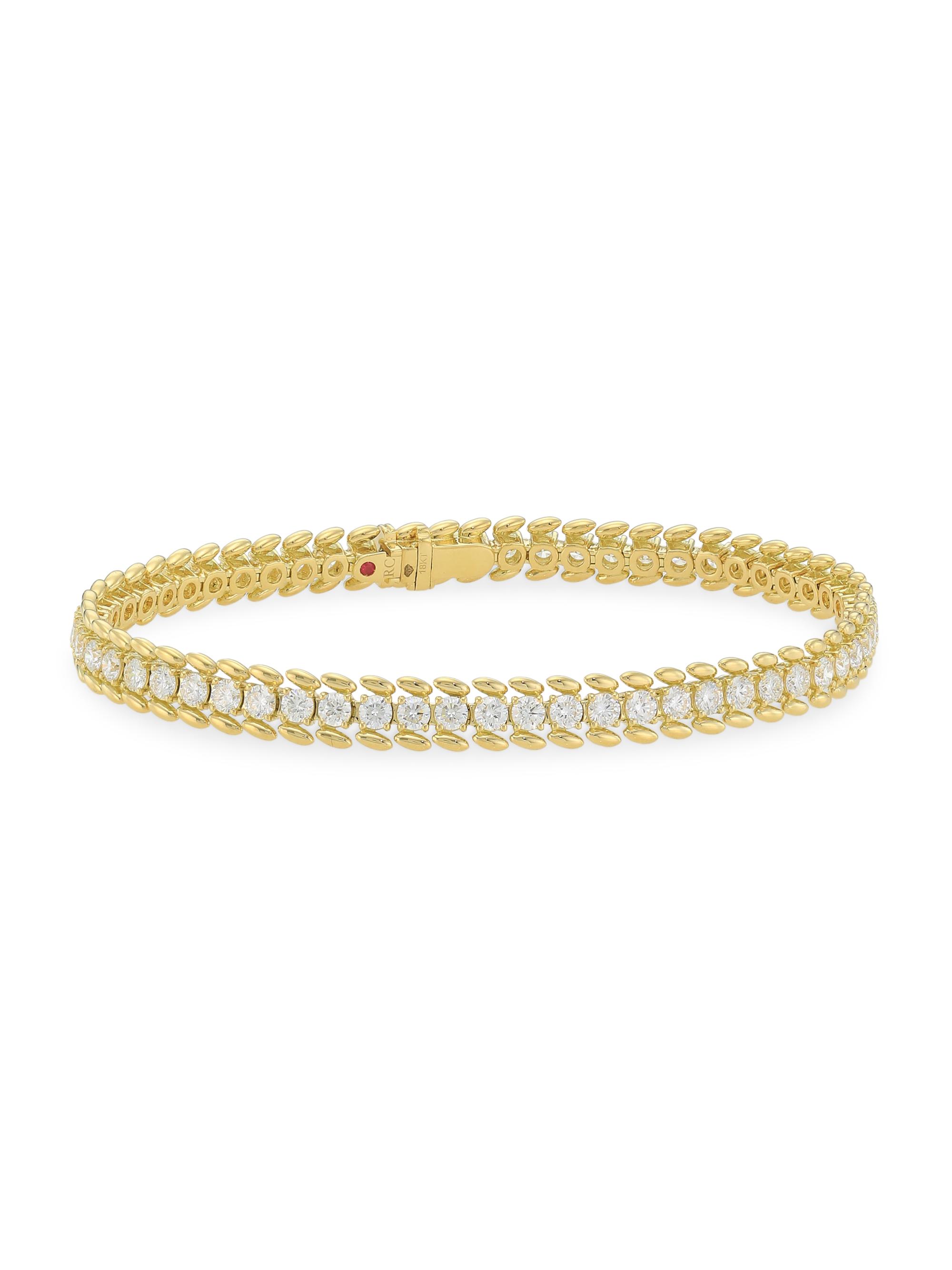 Roberto Coin Women's Line 18K Yellow Gold & Diamond Bracelet