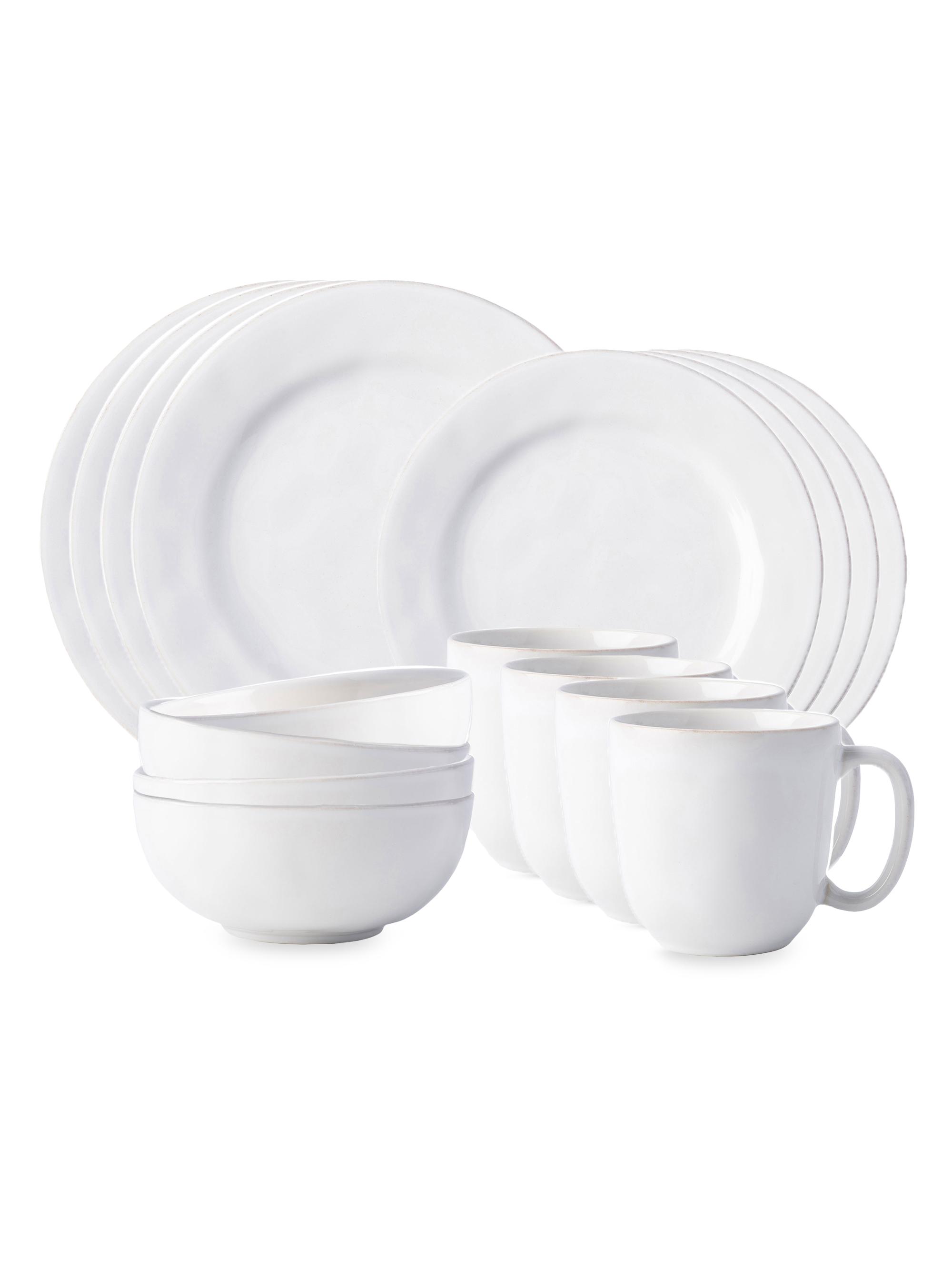 Juliska Puro Whitewash 16-Piece Dinnerware Set - White Wash