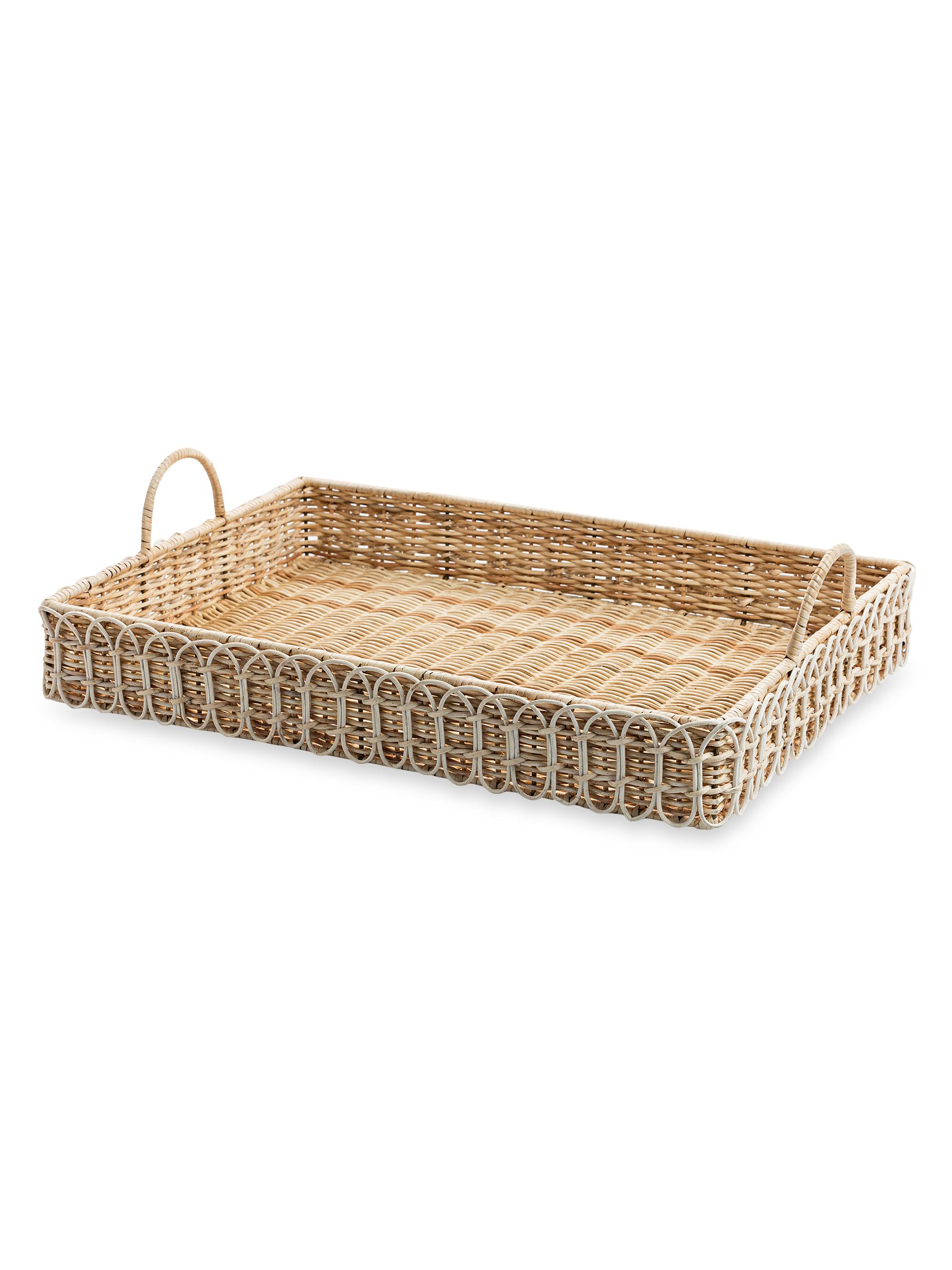 Juliska Provence Rattan Whitewash Tray - White Wash
